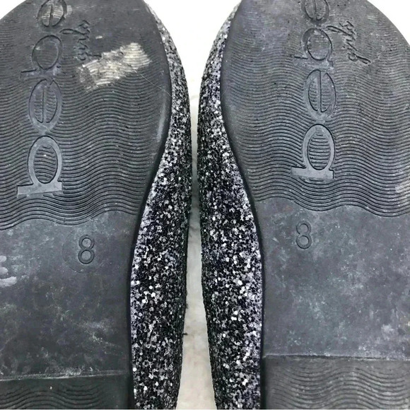 Bebe Toddler Glitter Flats Black Size 8 - Picture 12 of 16